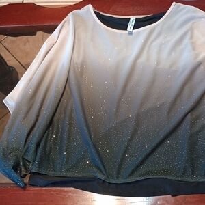 PerSeption Concept Beige Glitter Top